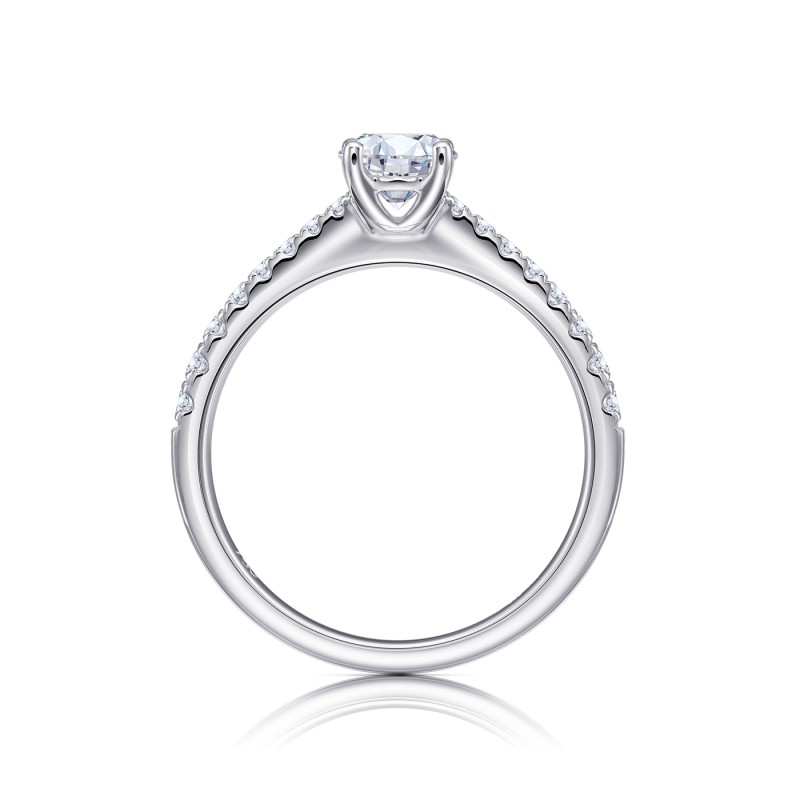 Sortija "Doha" compromiso de oro blanco y diamantes - SR 143-3