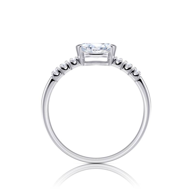 Anillo "Kokoro" compromiso diamante - etilo personal y atemporal - SC 308