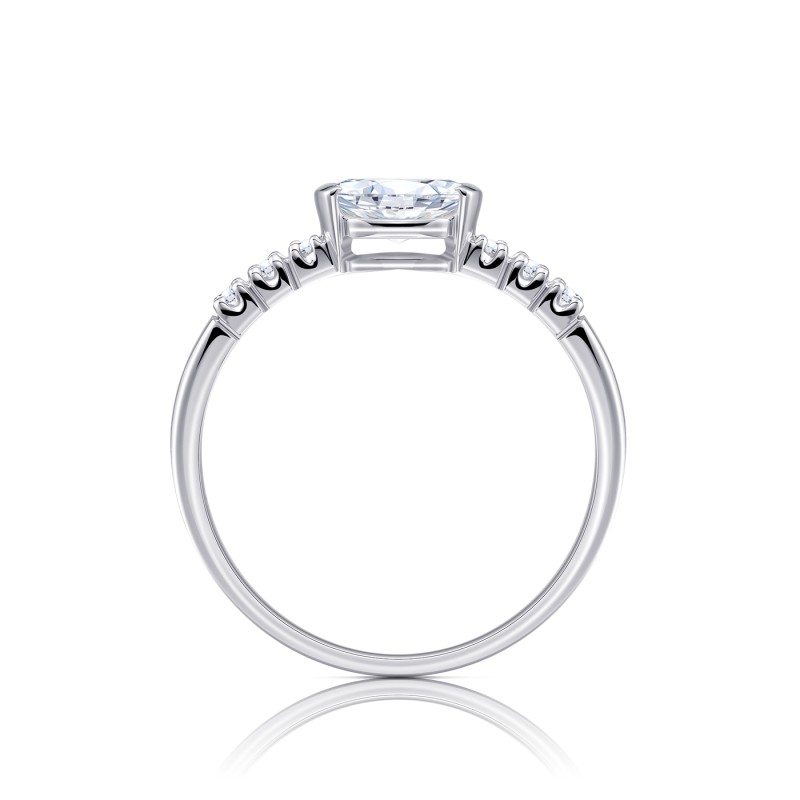 Anillo "Kokoro" compromiso diamante - etilo personal y atemporal - SC 308