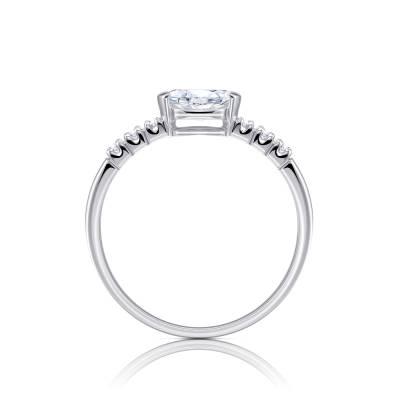 Anillo "Kokoro" compromiso diamante - etilo personal y atemporal - SC 308