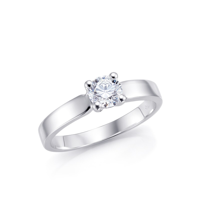 Anillo "Munich" Brillante de pedida en oro 18k - SC 183-2