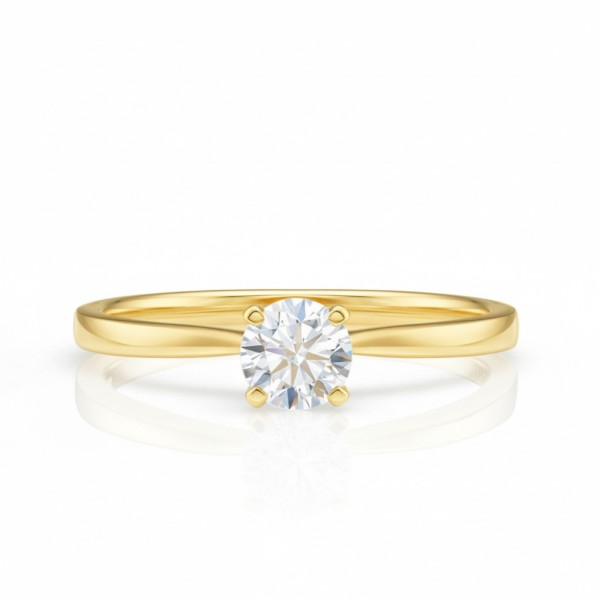 Anillo "Praia" en oro amarillo 18K con Brillante desde 0,15 quilates | Jorge Juan Joyeros