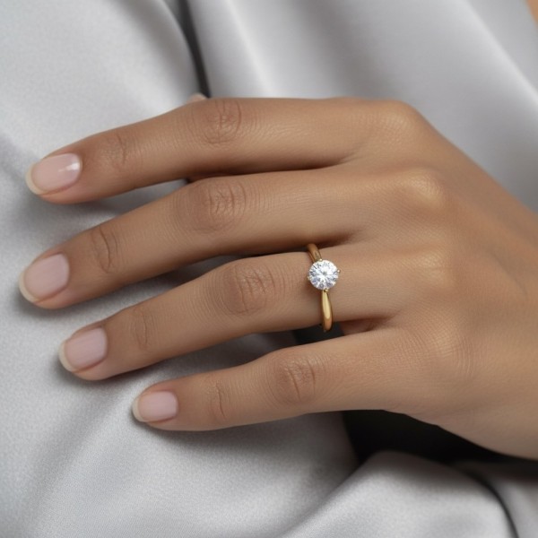 Anillo "Glow" oro amarillo con Brillante 2