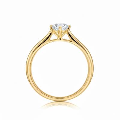 Anillo "Glow" oro amarillo 18K con Brillante |Jorge Juan Joyeros