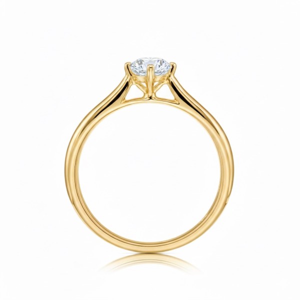 Anillo "Glow" oro amarillo 18K con Brillante |Jorge Juan Joyeros