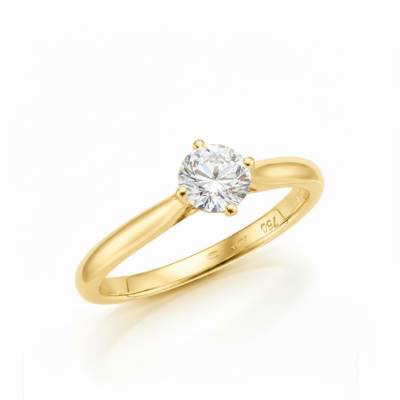 Anillo "Glow" oro amarillo 18K con Brillante |Jorge Juan Joyeros