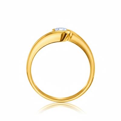 Anillo "UMI" oro amarillo y Brillante desde 0,10 quilates calidad certificada