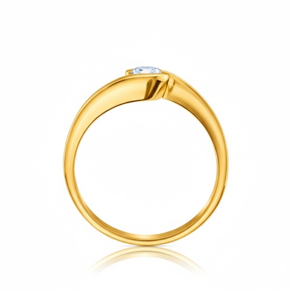 Anillo "UMI" oro amarillo y Brillante desde 0,10 ct calidad certificada