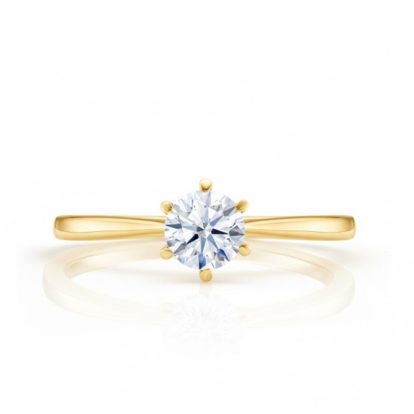 Anillo " Golden Florencia" oro amarillo y Brillante