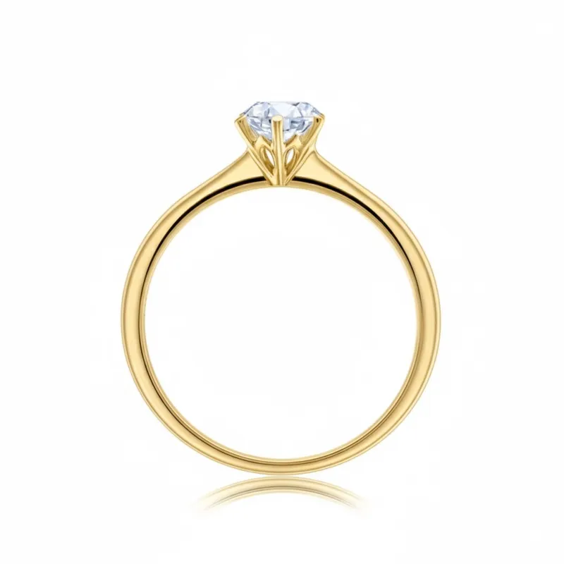 Anillo "Golden Florencia" en oro amarillo 18k y Brillante | Jorge Juan Joyeros
