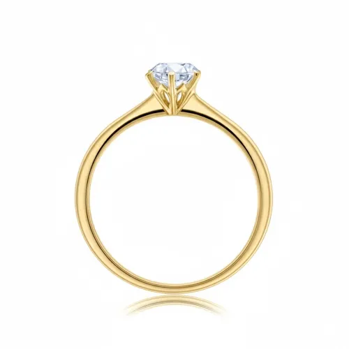 Anillo "Golden Florencia" en oro amarillo 18k y Brillante | Jorge Juan Joyeros