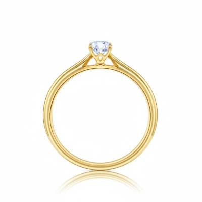 anillo amarillo diamante oval