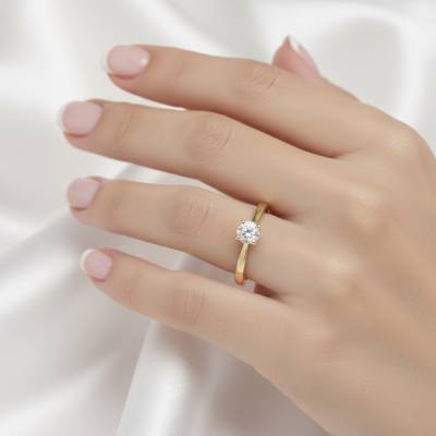 Anillo "Golden Safed" Diamante y oro 18K