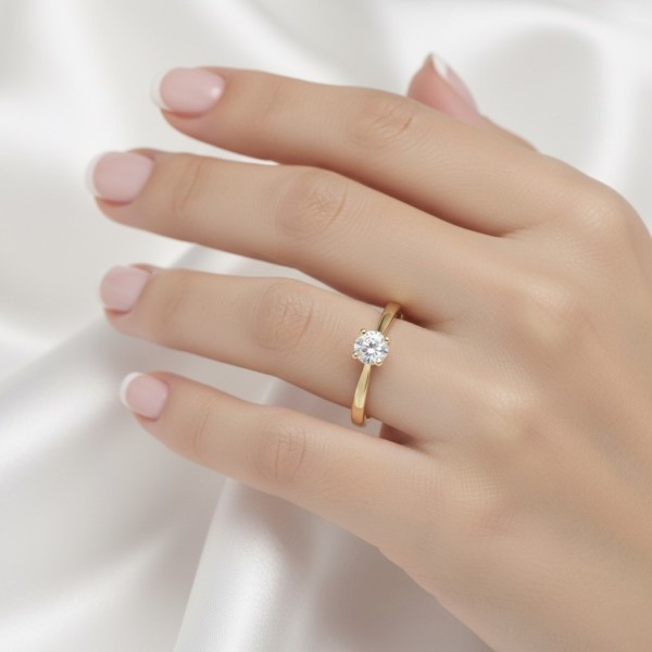 Anillo "Golden Safed" Diamante y oro 18K