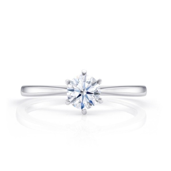 Anillo "Florencia 1 quilate" certificado GIA oro blanco 18k