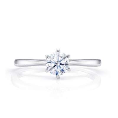 Anillo "Florencia 1 quilate" certificado GIA oro blanco 18k