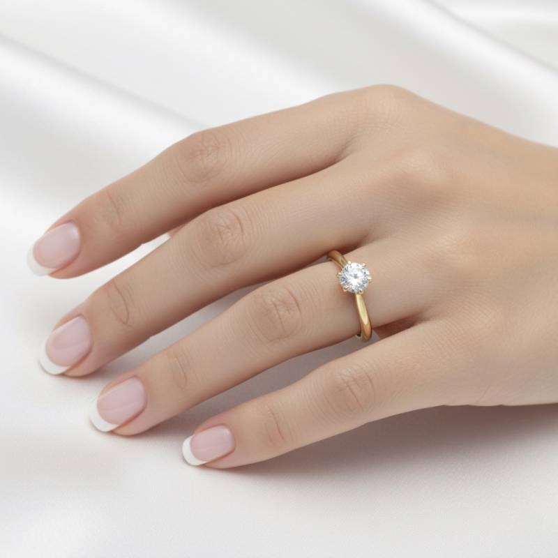 Anillo " Milan Oro" Brillante y oro amarillo 18K.