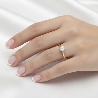 Anillo " Milan Oro" Brillante y oro amarillo 18K.