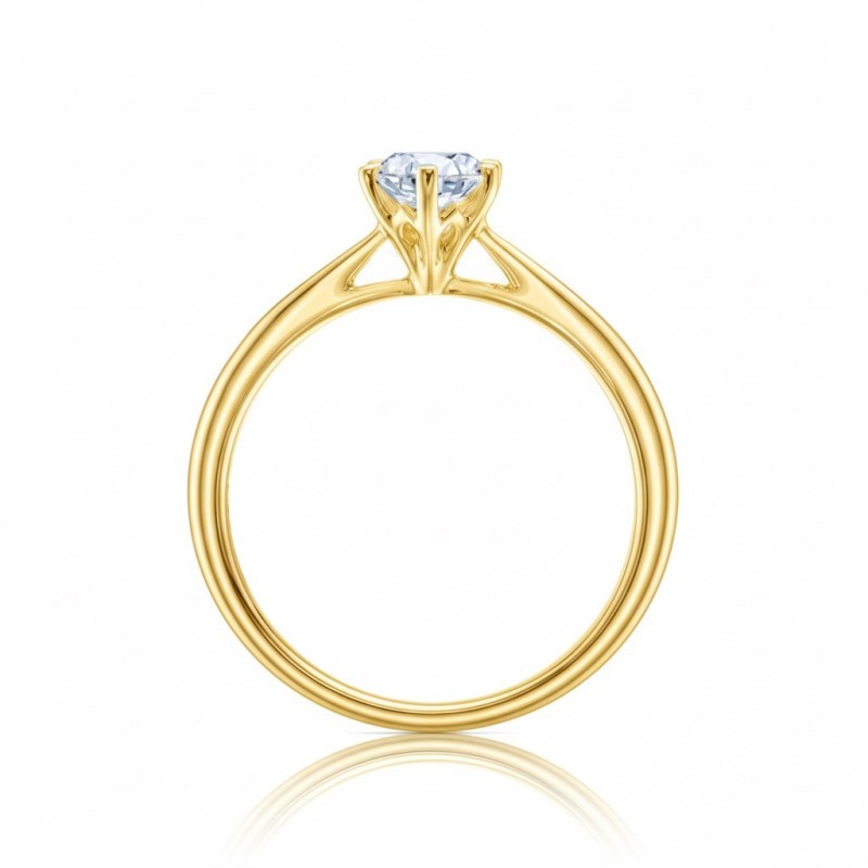 Anillo " Milan Oro" Brillante y oro amarillo 18K.