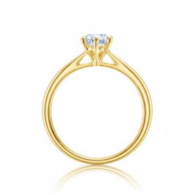 Anillo " Milan Oro" Brillante y oro amarillo 18K.