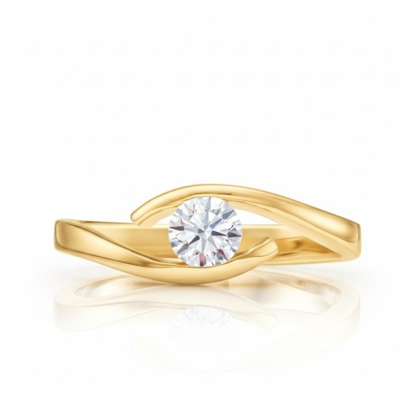 Sortija Oro "Hikari Amarillo"