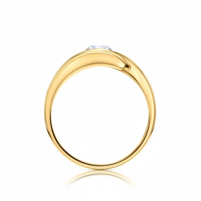 Sortija Oro " Hikari Amarillo" con Brillante certificado