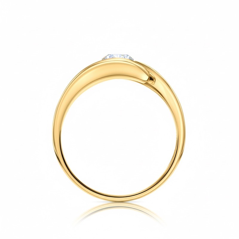 Sortija Oro " Hikari Amarillo" con Brillante certificado