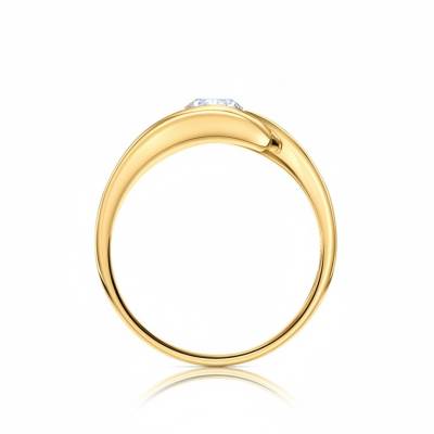 Sortija Oro " Hikari Amarillo" con Brillante certificado