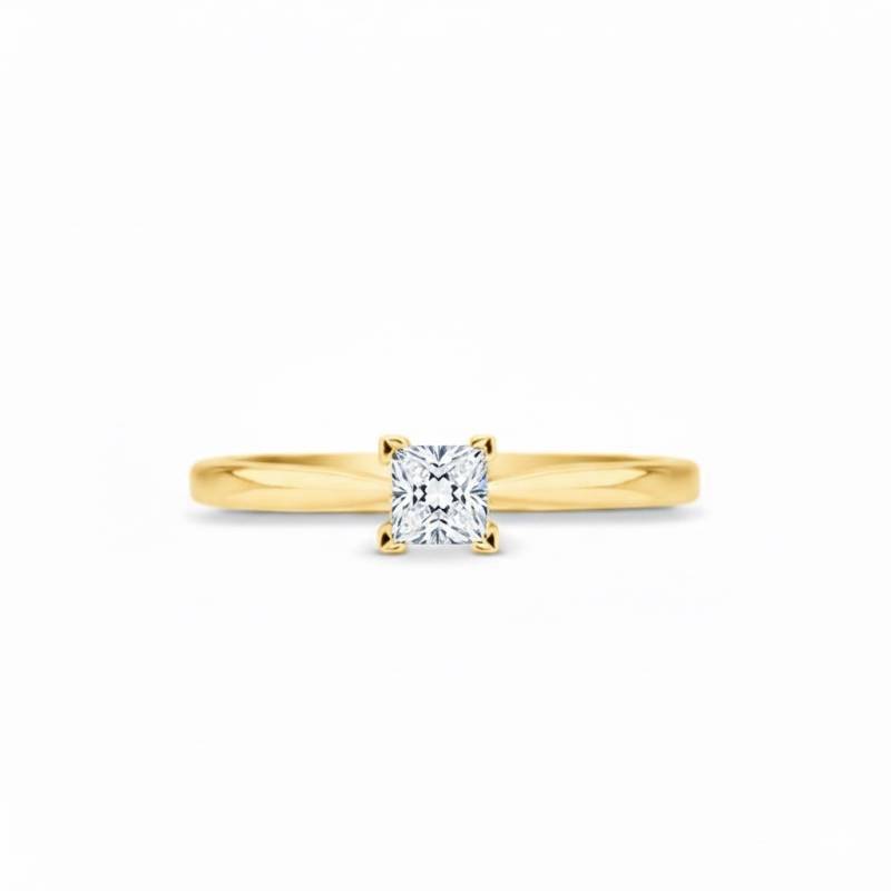 Solitario "Golden Surya" Oro y Diamante