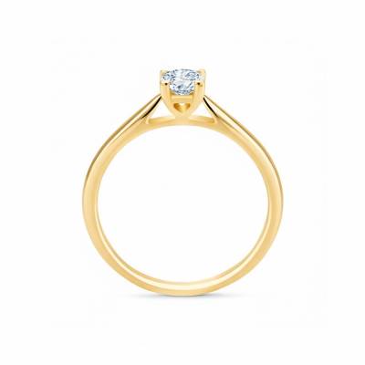 Solitario "Golden Surya" Oro y Diamante