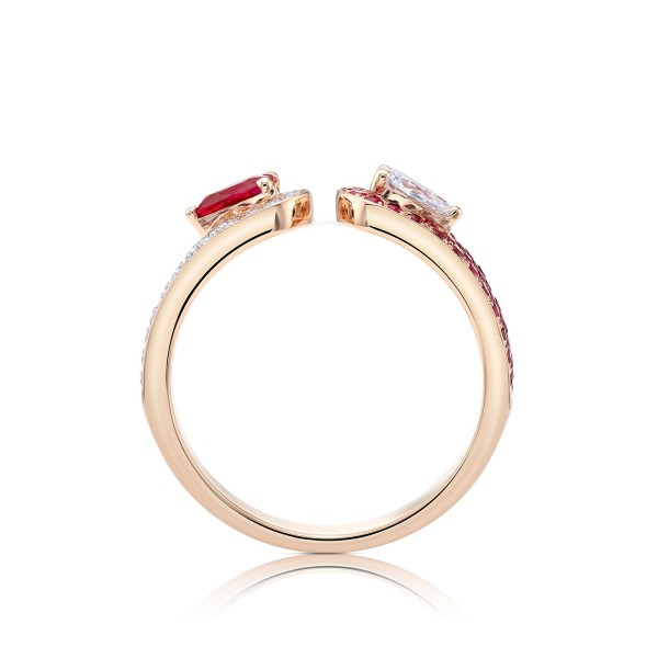 Anillo "Pear White and Red" 2