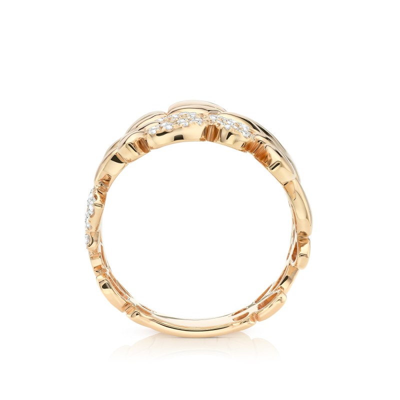 Anillo oro rosa 18k y diamantes "Rose Butterfly"