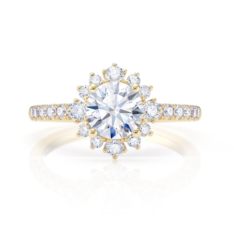 Anillo Brillante con Orla Imperial Oro Amarillo SPHK 46