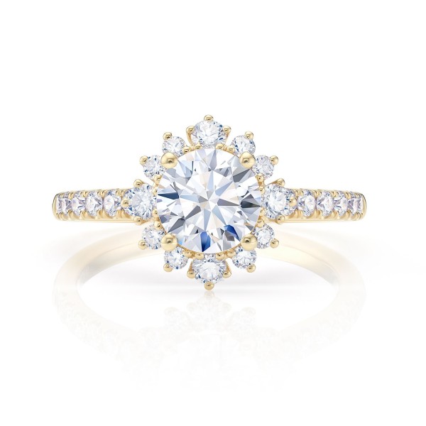 Anillo Brillante con Orla Imperial Oro Amarillo SPHK 46