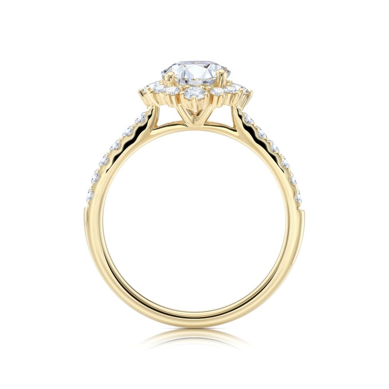 Anillo Diamante 1 quilate con Orla Imperial Oro Amarillo 18K