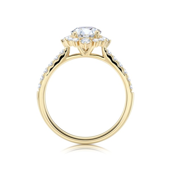 Anillo Brillante con Orla Imperial Oro Amarillo SPHK 46 2