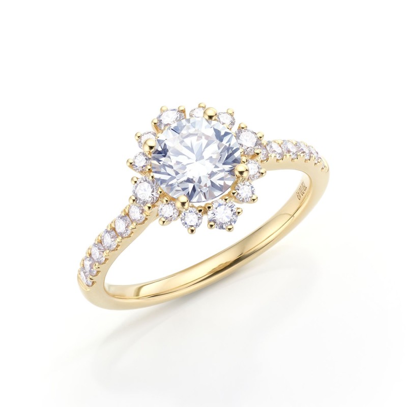 Anillo de oro amarillo con Diamante de 1 quilate