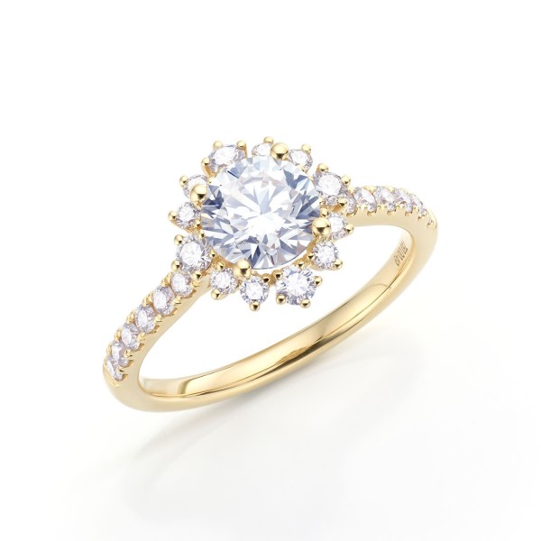 Anillo Diamante 1 quilate con Orla Imperial Oro Amarillo 18K