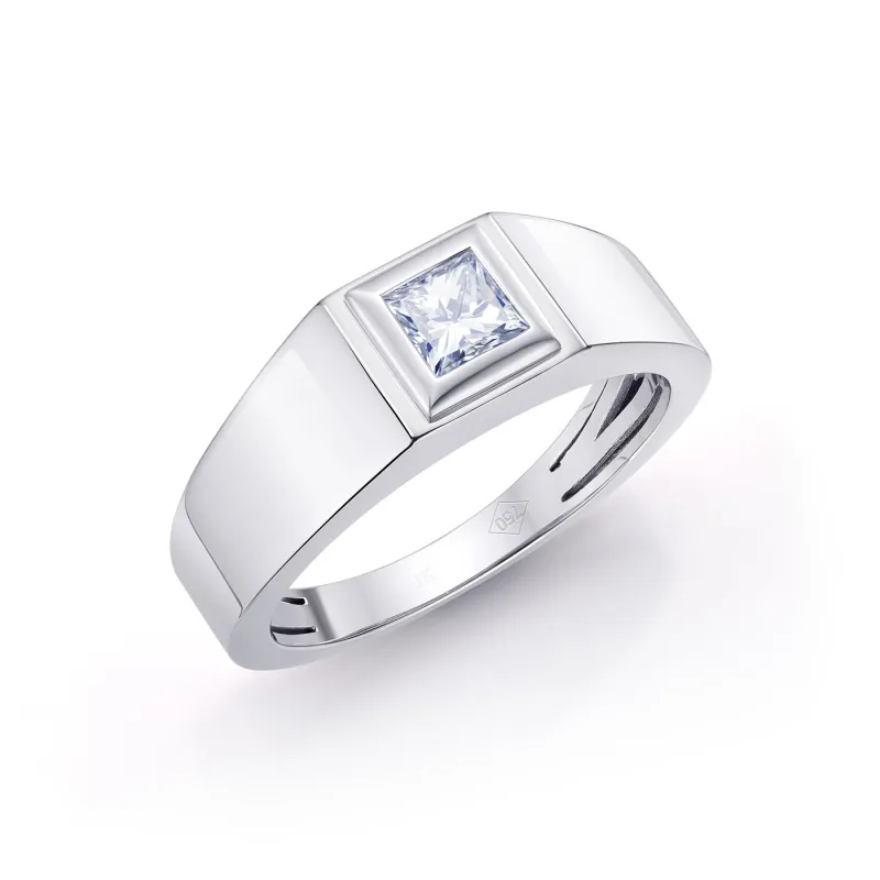 anillo oro diamante princesa