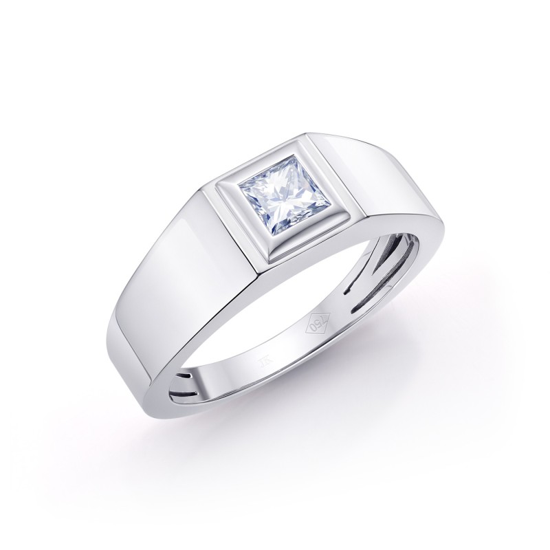 anillo oro diamante princesa