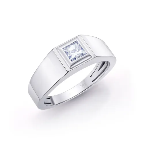 anillo oro diamante princesa