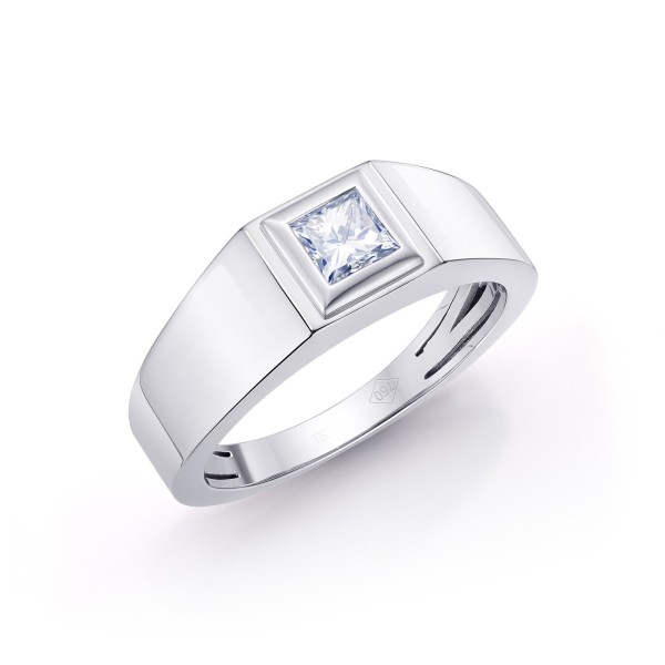 anillo oro diamante princesa