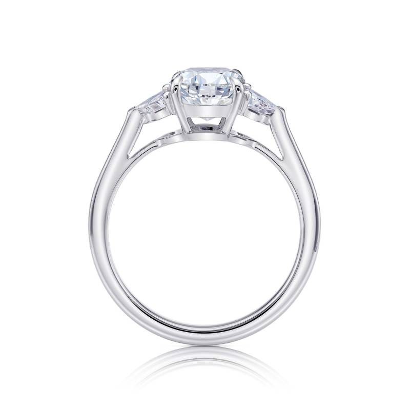 anillo oro blanco diamante cushion