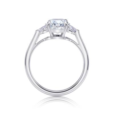 anillo oro blanco diamante cushion