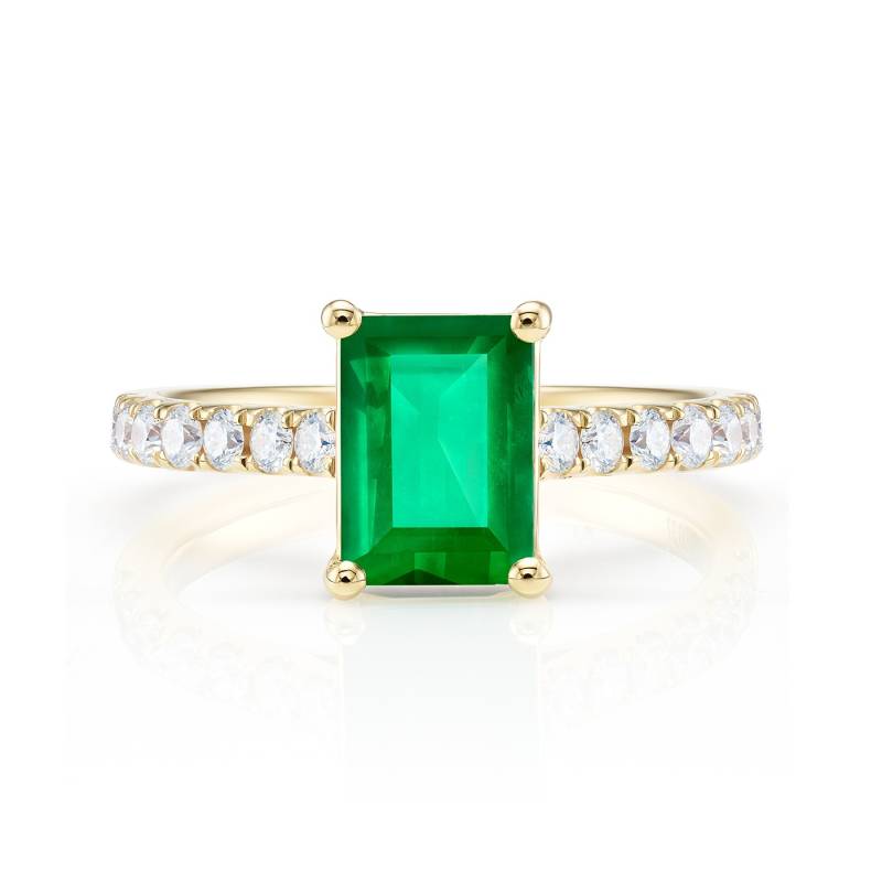 oro amarillo diamantes y esmeralda