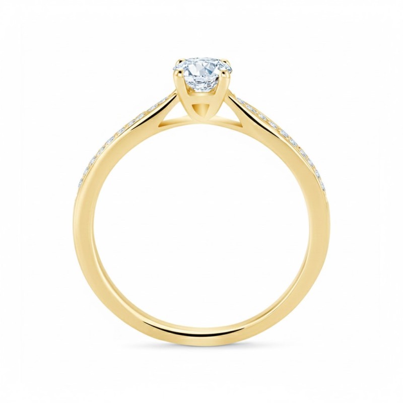 sortija oro amarillo brillantes boston