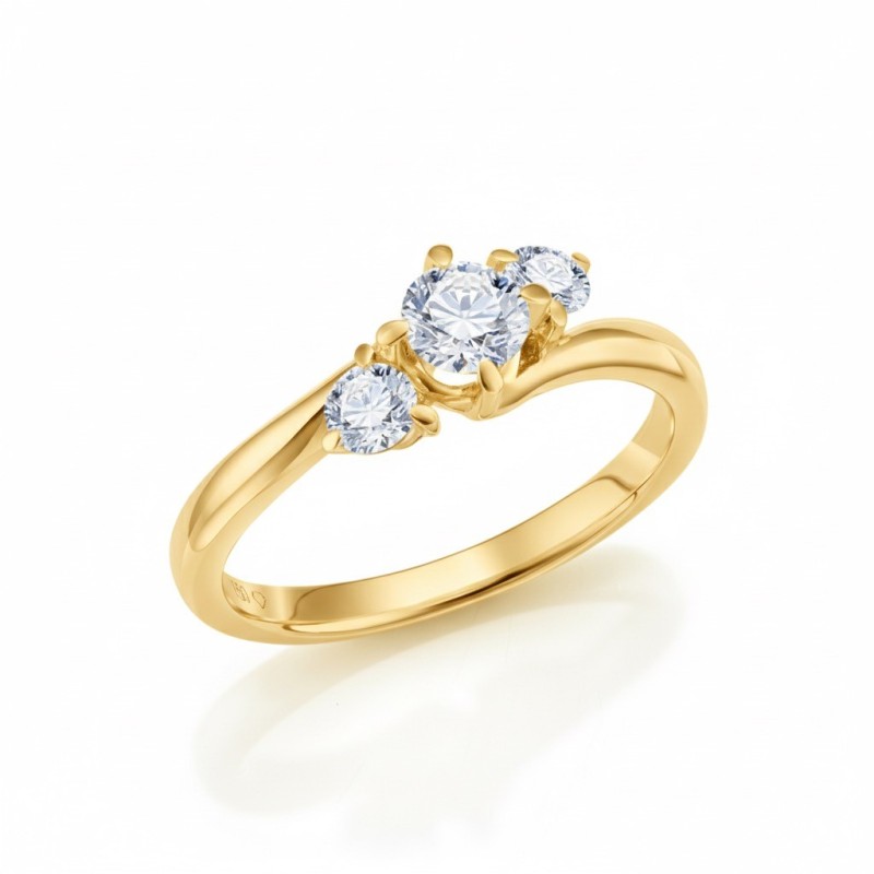 anillo trilogy brillantes oro