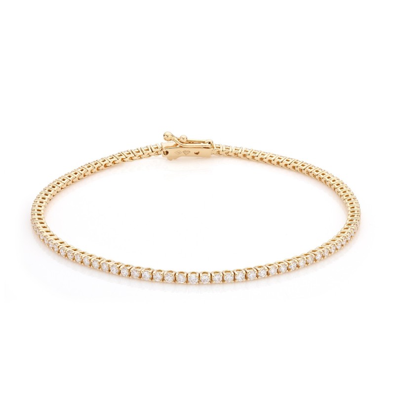 pulsera clásica oro rosa con diamantes