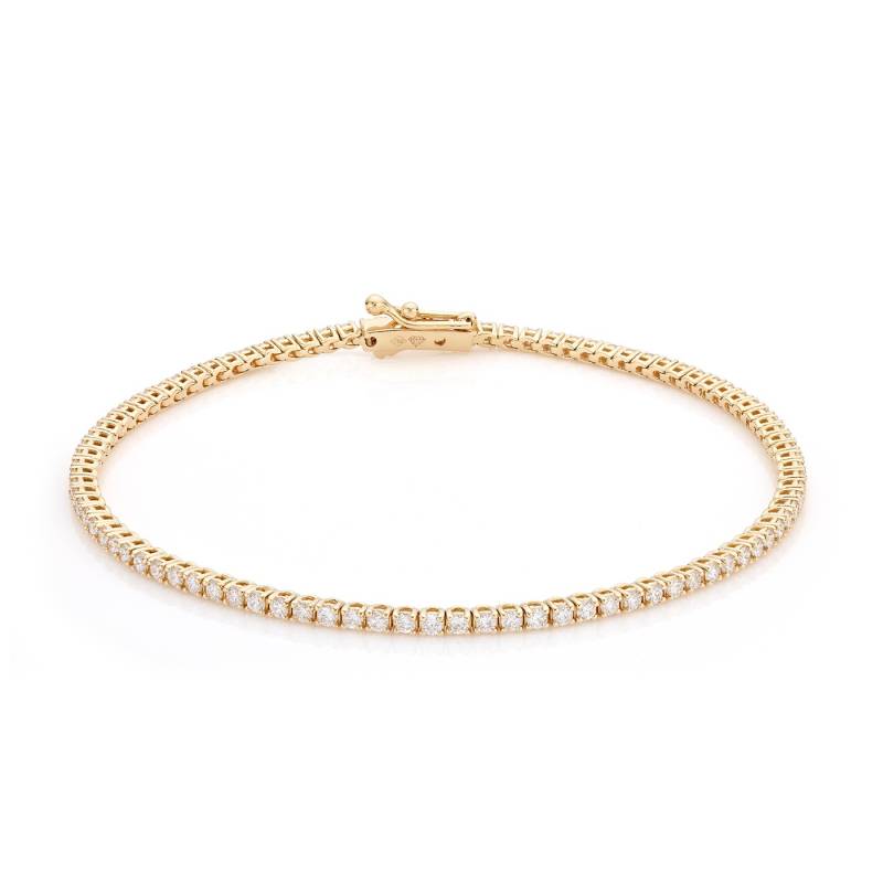 pulsera clásica oro rosa con diamantes