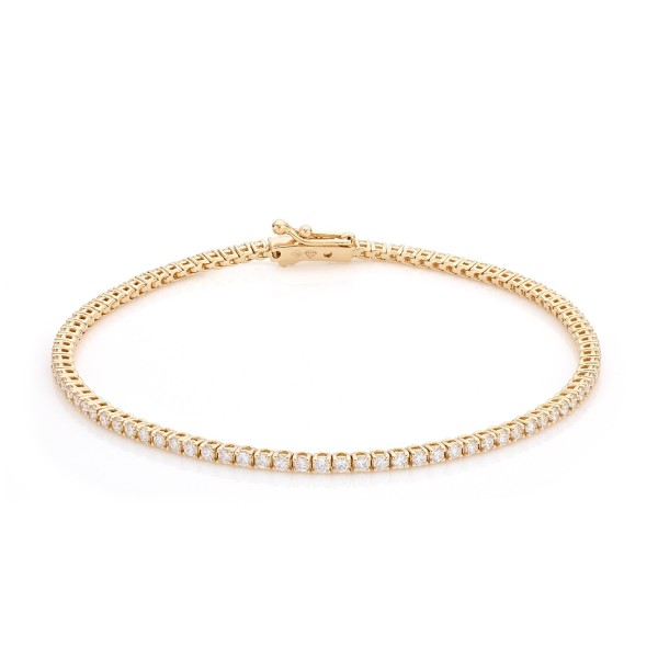 pulsera clásica oro rosa con diamantes